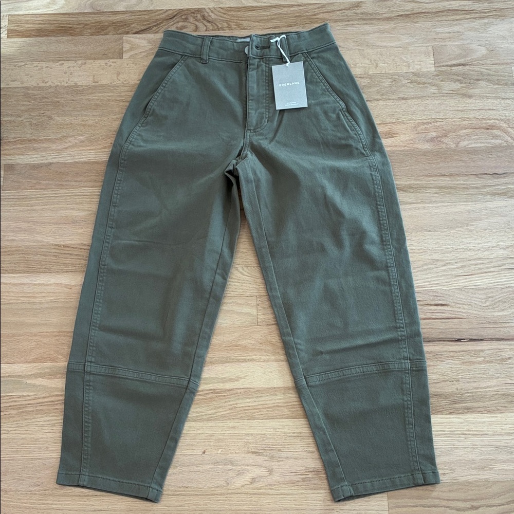 Everlane green barrel jeans NWT